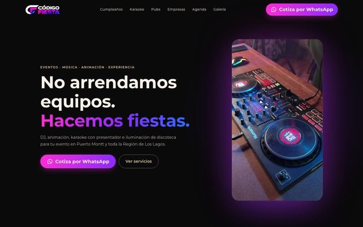 Captura de codigofiesta.cl